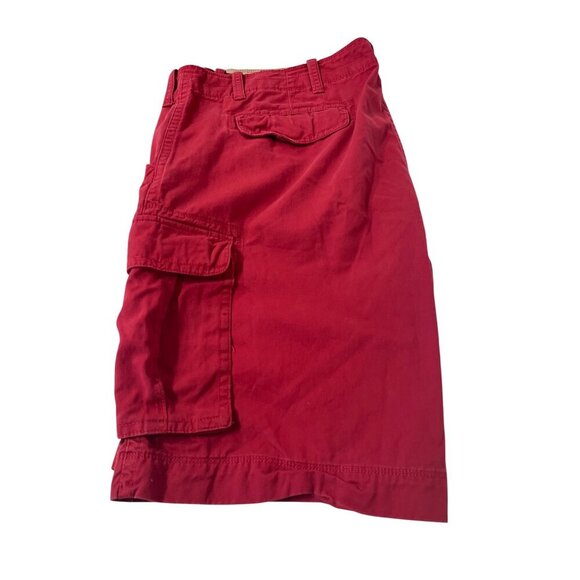 The Foundry Mens Red Cotton Cargo Shorts Size 48 Utility Pockets & Belt Loops - Picture 4 of 4